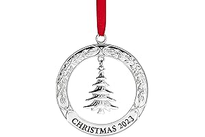 2023 Christmas Ornament - Stylish Silver Holiday Decoration
