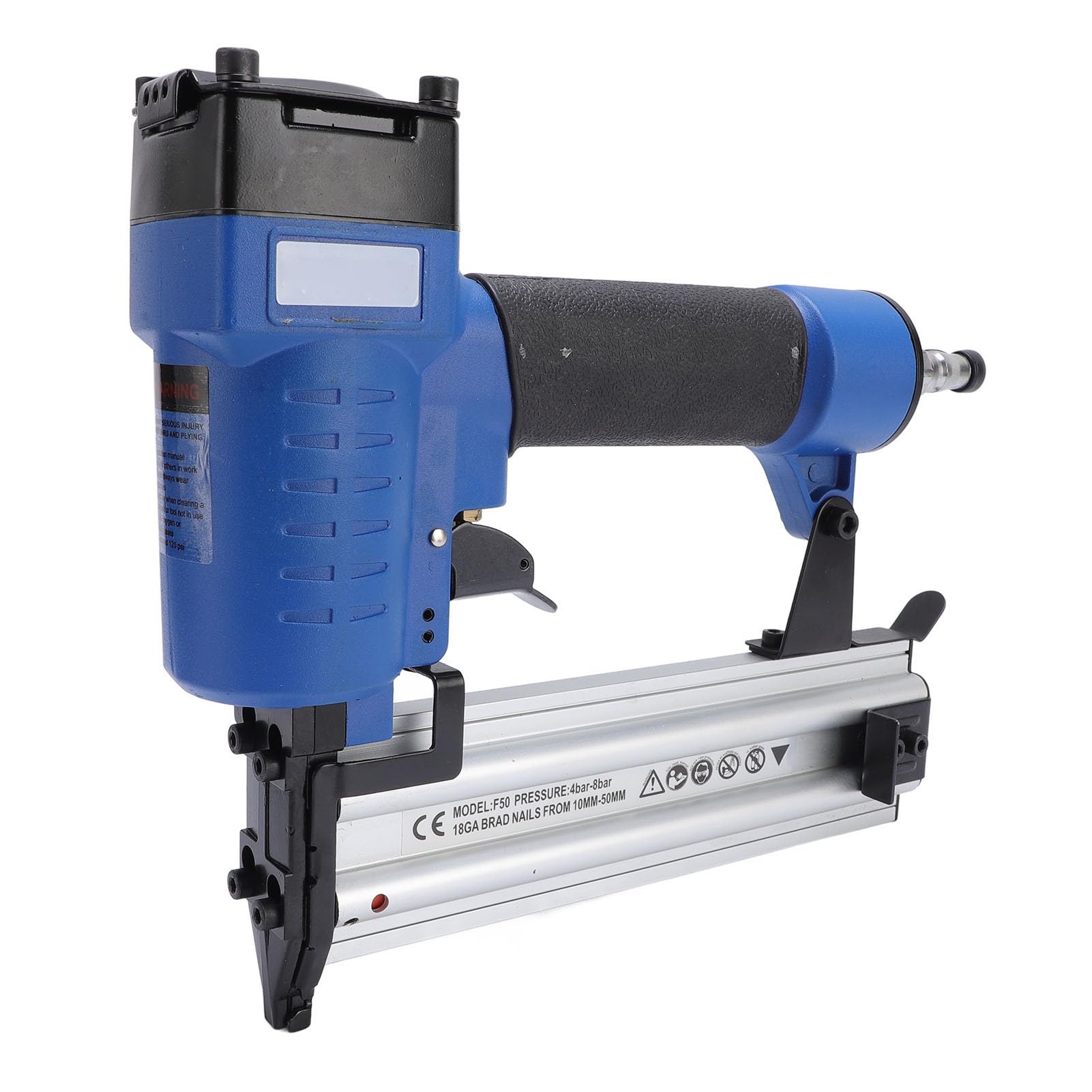 Walfront Cloueur Pneumatique Brad Nailer Pistolet à Clous Pneumatique pour le Travail du Bois avec Poignée Ergonomique Légère pour Clous Brad de Calibre 18 3/8 5/8 1 1,25,5 2 Pouces