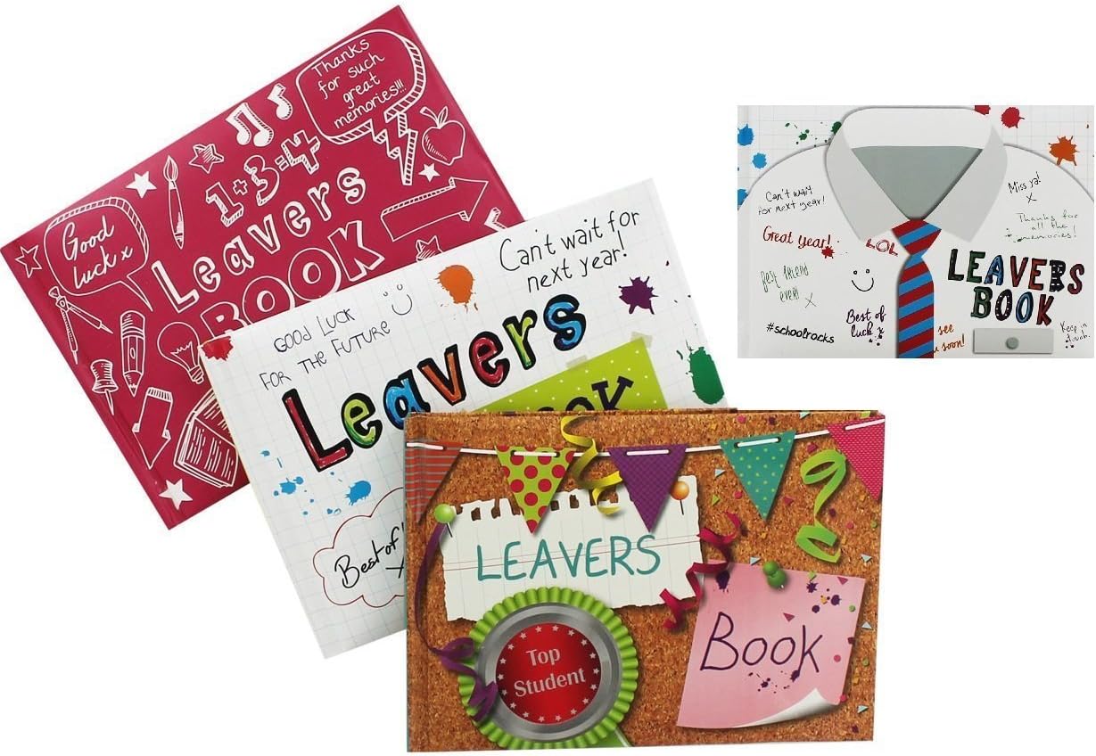 End Of Term School Leavers Autograph Book - 4 Colours Supplied
