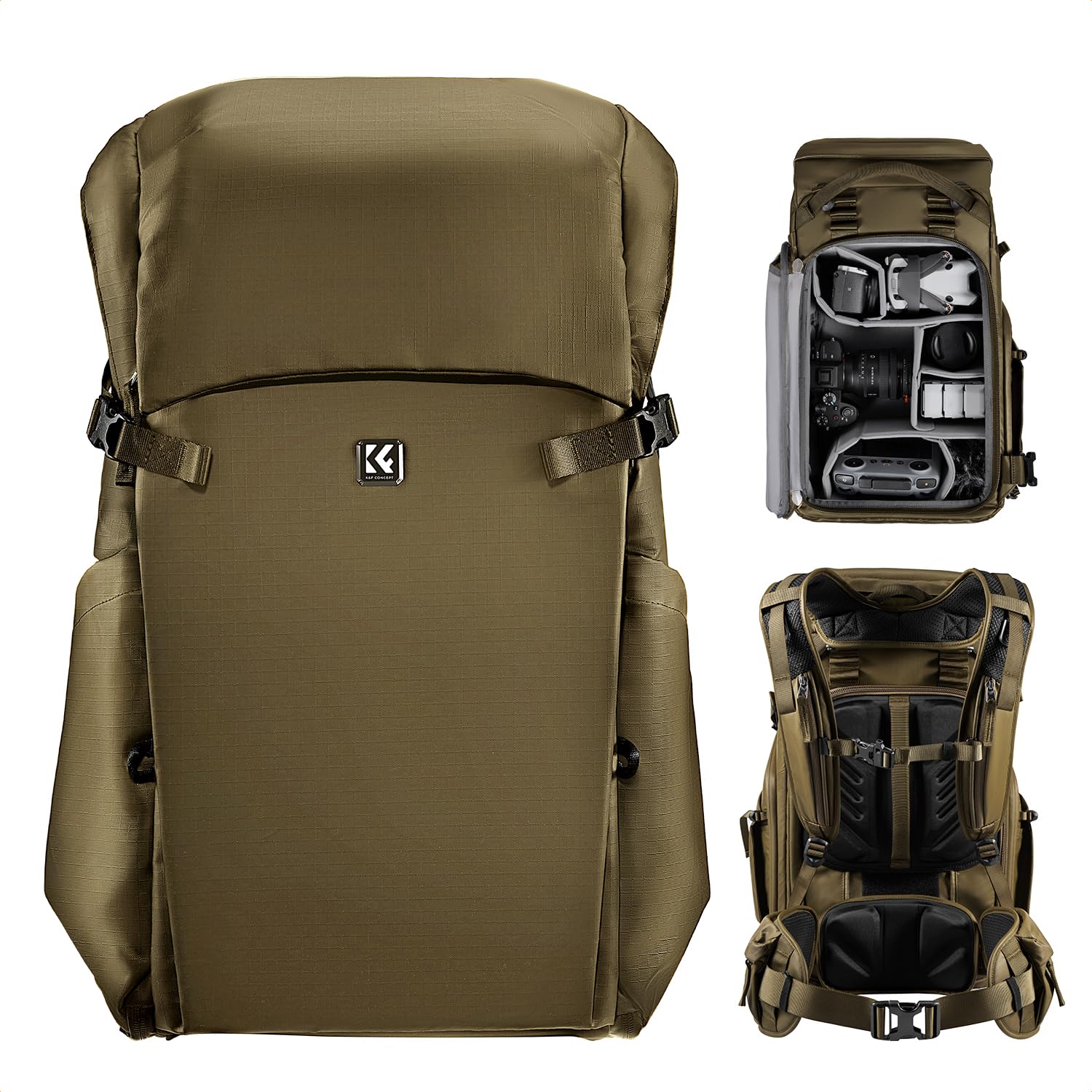 K&F CONCEPT Camera Backpack, 30L Large Capacity Camera Bag