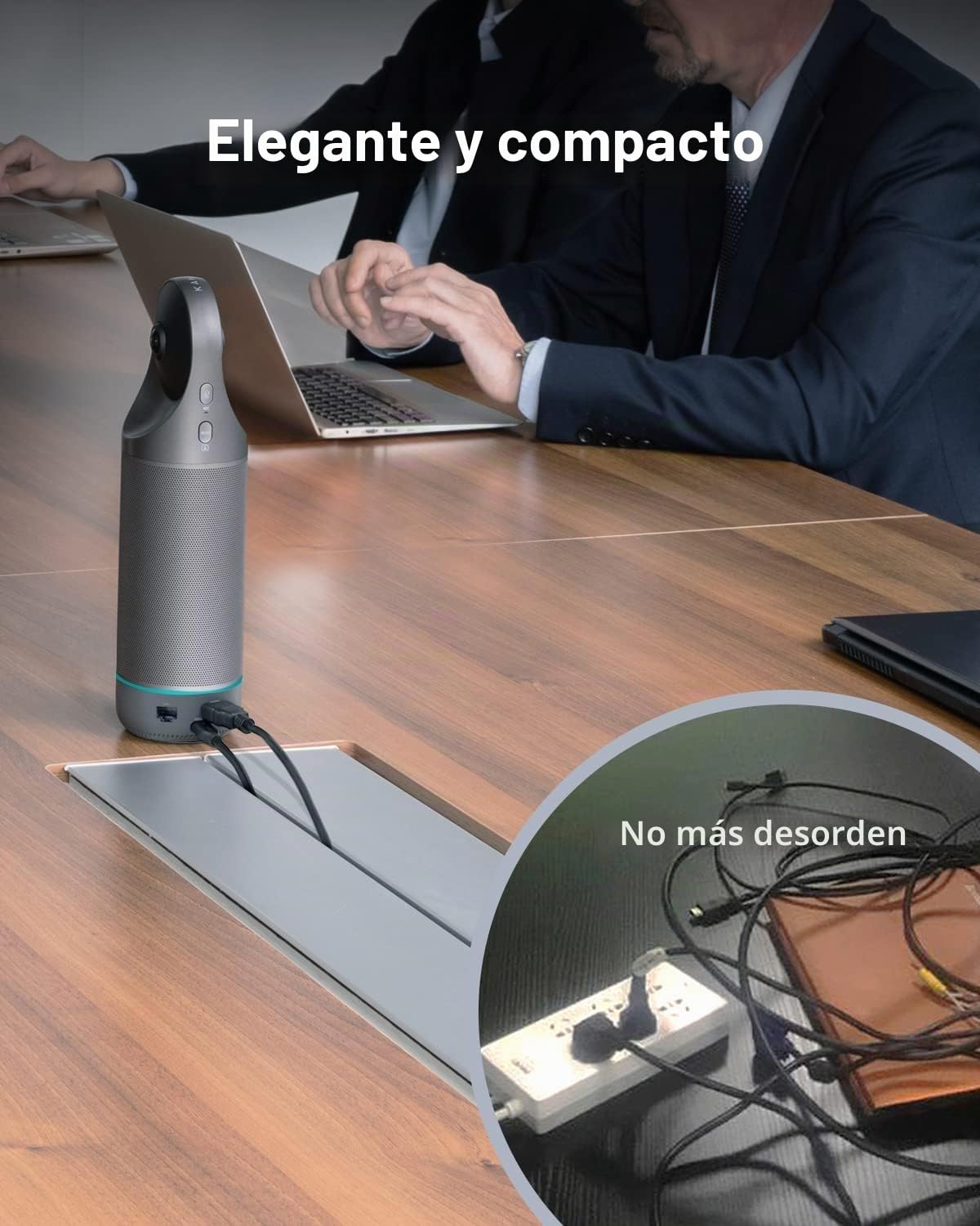 KanDao Cámara para videoconferencias, Meeting Pro(Next Gen) Cámara para videoconferencias en 360° Todo en uno con Altavoz y micrófono, Ecualizador de Ruido y Enfoque Inteligente