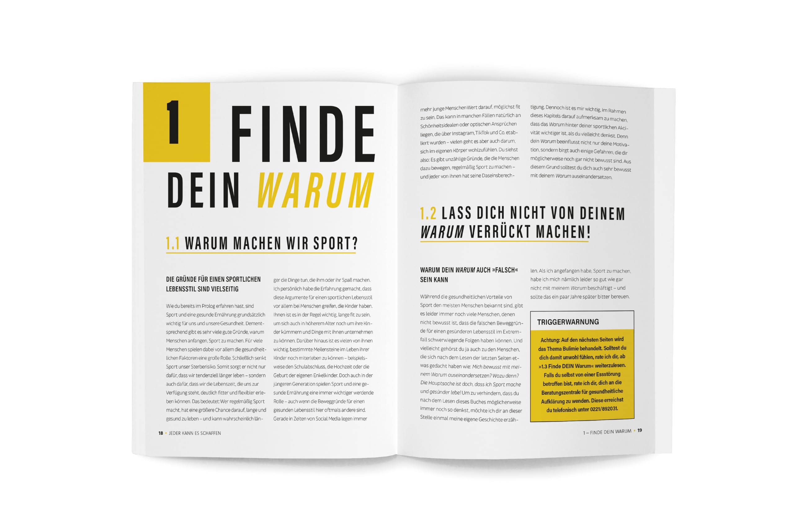 Jeder kann es schaffen - Schritt für Schritt zu mehr Kraft, Selbstvertrauen & Lebensfreude, Spiegelbestseller Fitness Buch mit Trainingsplänen, ... Motivation & Mindset für Frauen & Männer