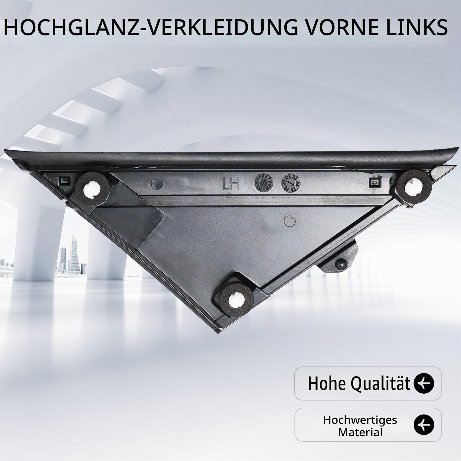 Hochglanzleiste vorne Links Dekorative Paneele 735455792 für F1at 500 2007- Abarth 2012- Zierleistenabdeckung