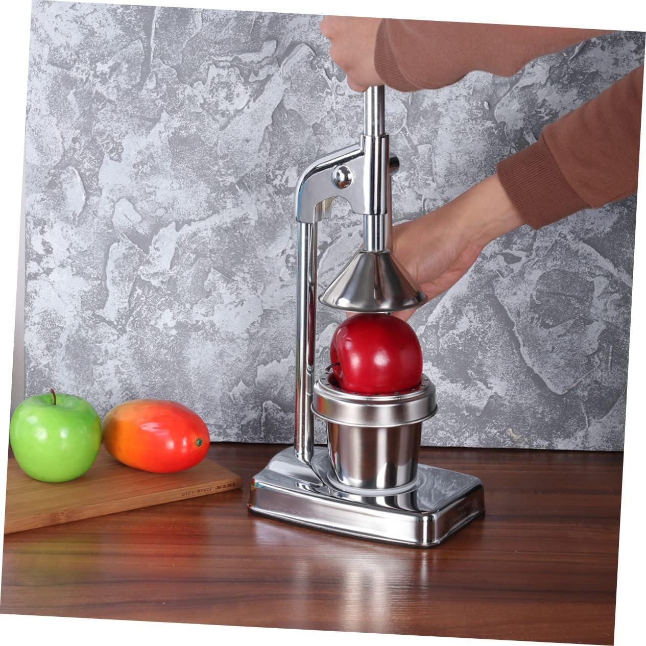 Ciieeo Stainless Steel Manual Press Juicer Efficient Citrus Fruit Extractor for Easy Juicing No Electricity Needed for Oranges Grapefruits Lemons More