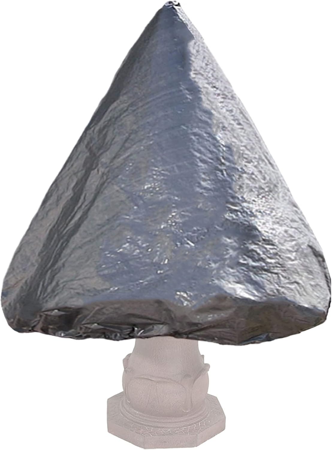 Sunnydaze Outdoor Fountain Cover for Large Tiered Water Features, Weather Resistant, Grey, 83 Inch High x 137 Inch Diameter