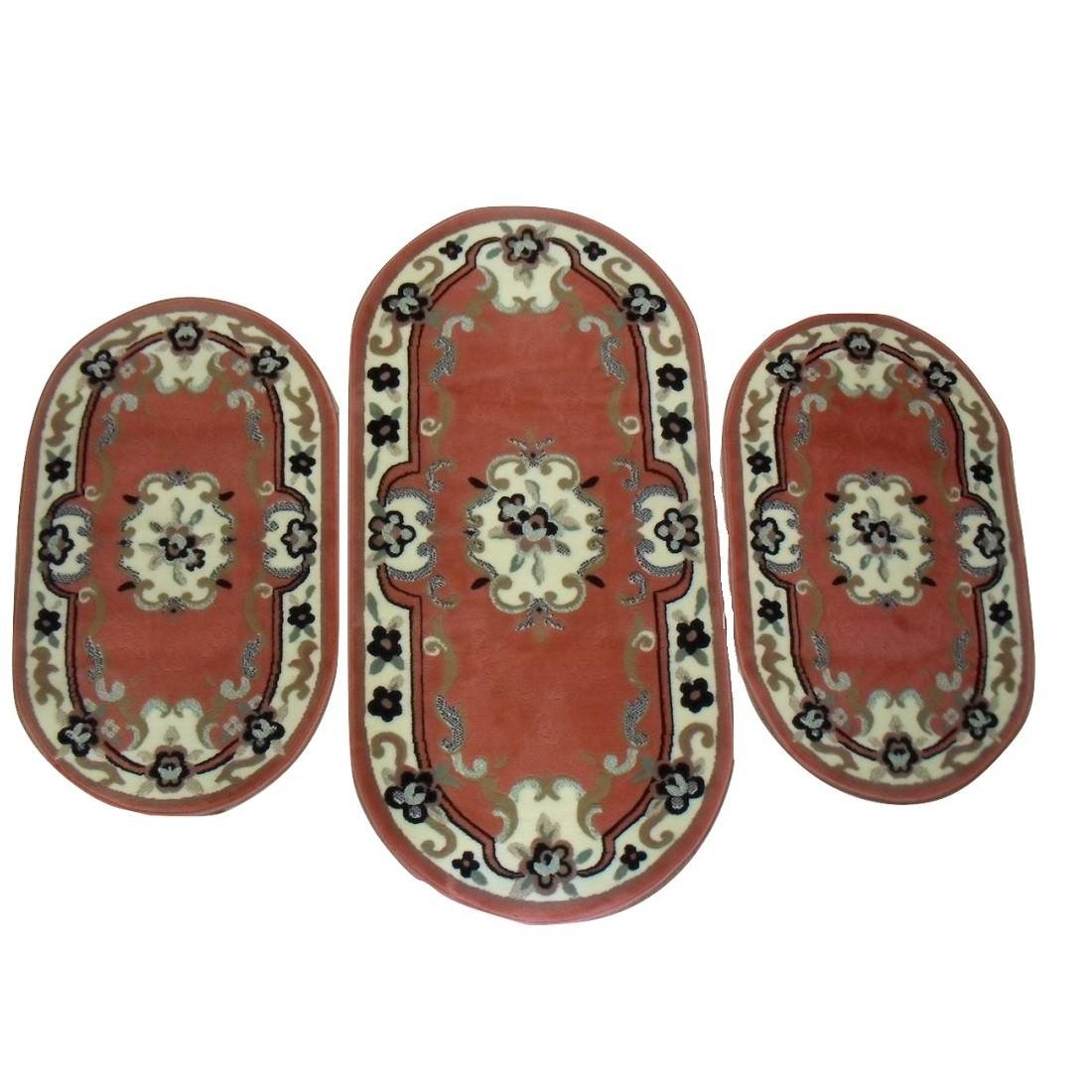 cinos PARURE 3 Pezzi SCENDILETTO Ovale -Bordo'-Tappeto Classico TAPPETI Camera