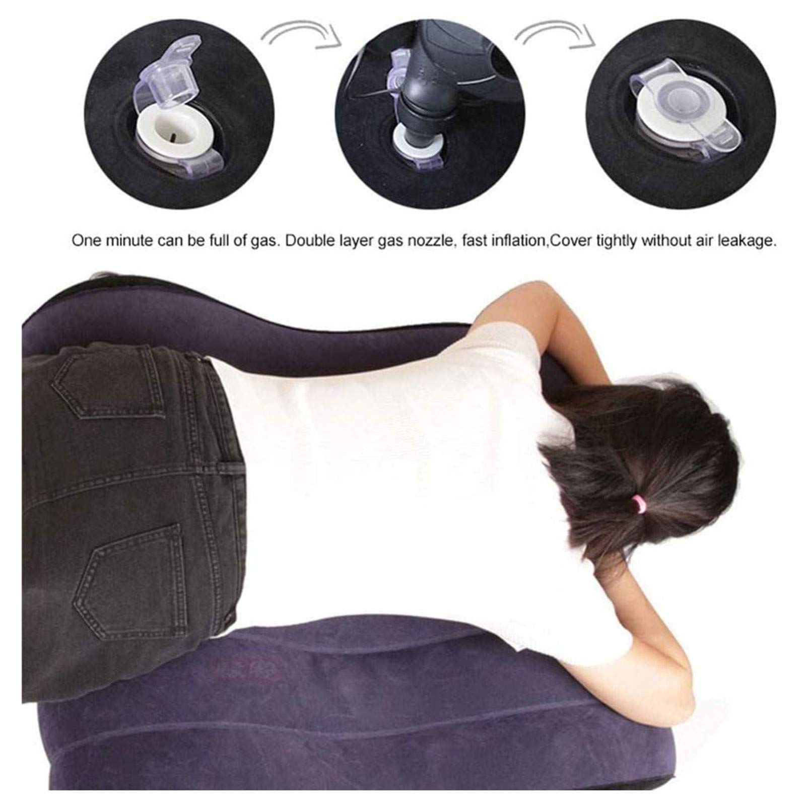 -Colchon Inflable de la Pareja Del Ŝexø de la Almohada con Bomba de Aire Electrica, Sofá Inflable Amor Ŝexửal, Portátil Cojín Inflable Multifuncional