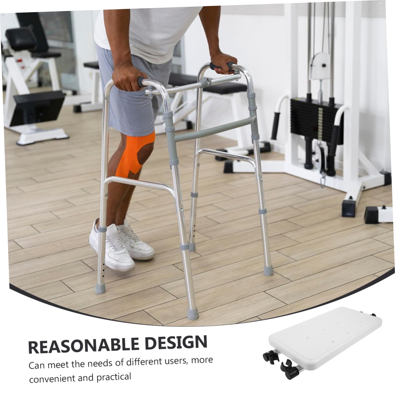 FRCOLOR Accessorio in Lega di Alluminio e Plastico Sostituzione Sedile Reversibile Design Personalizzabile per Facilità D'uso per Deambulatore Comodo per Bagno