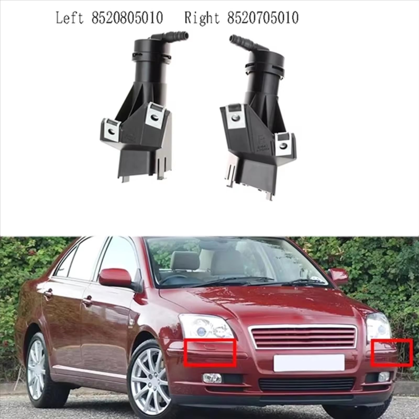 Attuatore Pompa Faro Anteriore, Pompa lavavetri, ugello Spray Compatibile con Avensis T25 2003 2004 2005 2006 8520805010