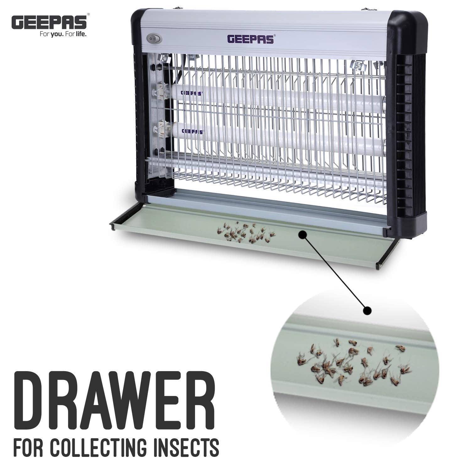 Geepas Fly and Insect Killer Powerful Fly Zapper 10W UV Light