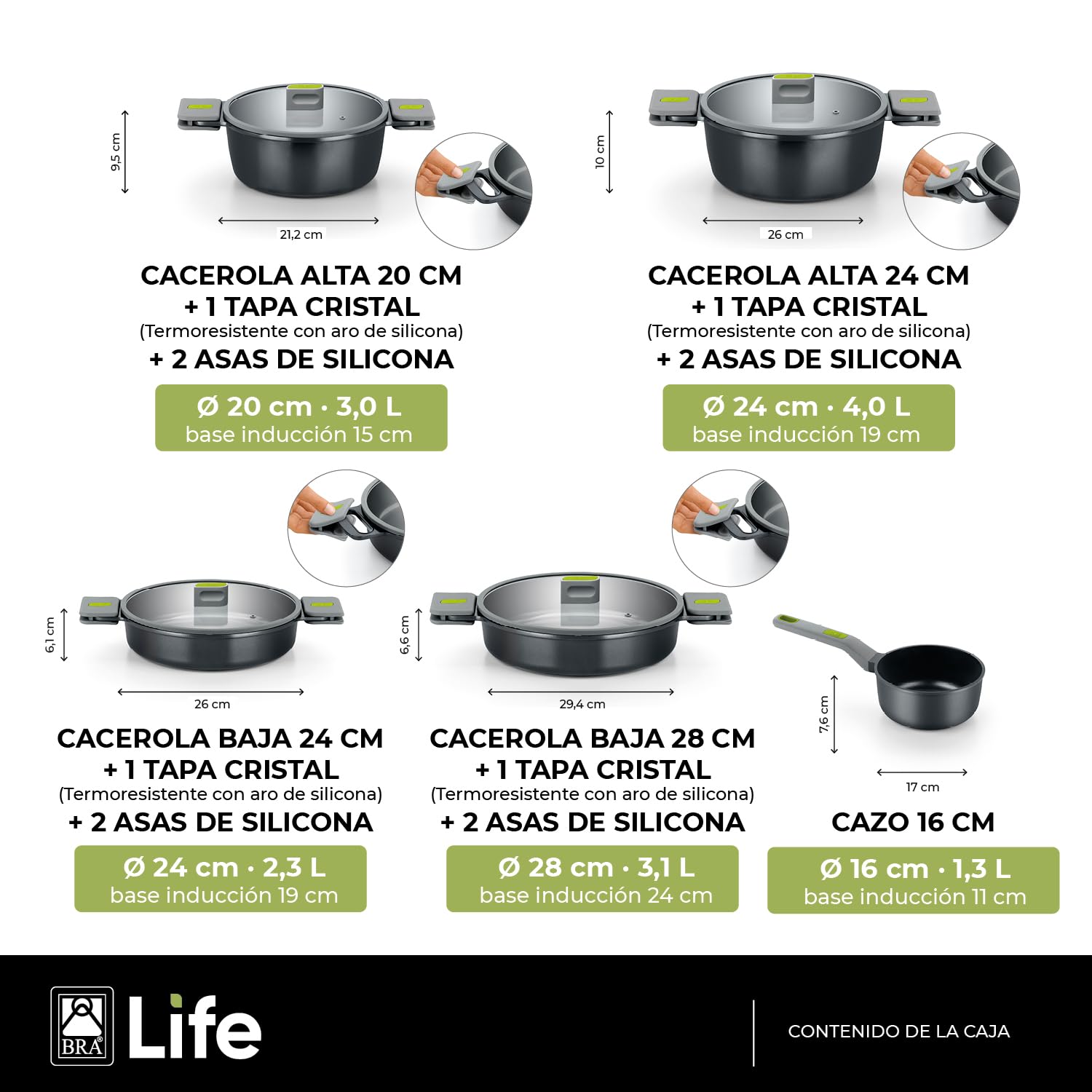 BRA LiFE - 5-delige batterij gemaakt van 100% gerecycled aluminium, met