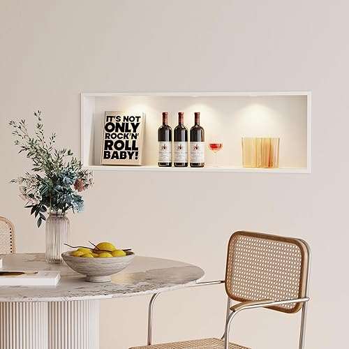 Miniatura 26 de Neodrain Nicho de pared con luz LED no regulable, nicho inoxidable negro mate, no necesita azulejos, nicho de ducha de 24 x 12 pulgadas, cubito Mate