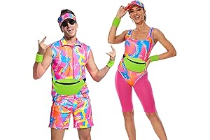 80s Workout Costume for Men and Women - Perfect for Halloween Couples