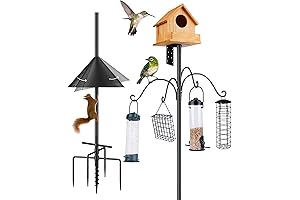Optimech Bird Feeder Stand for Outside - 92 Inch