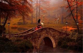Yingxin34 2000 Pieces Jigsaw Puzzles for Teens & Adults Woman and Deer - Christmas Jigsaw Puzzle-70x100cm