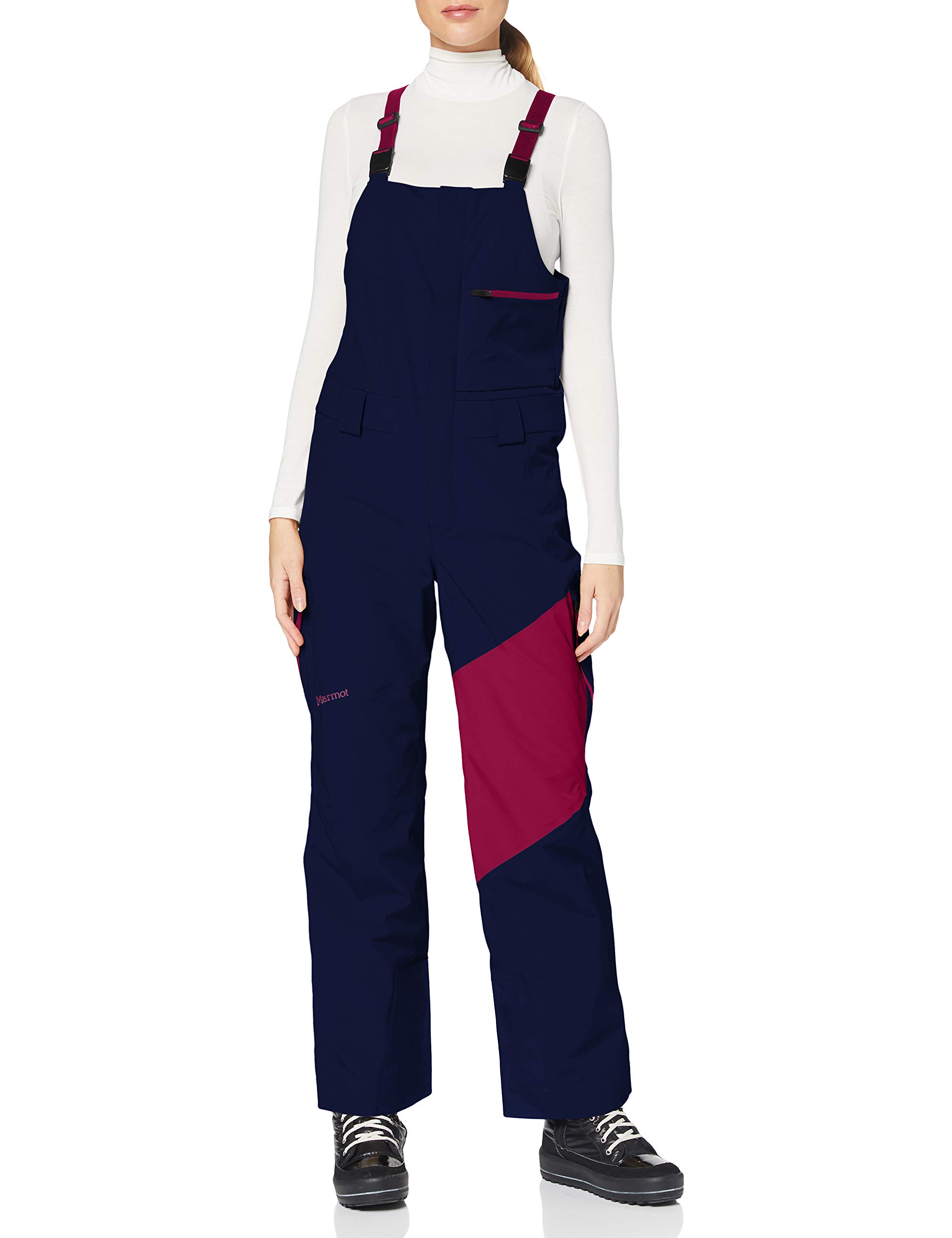 Marmot Slopestar Bib Pants Women's Pants - Arctic Navy/Wild Rose, Small