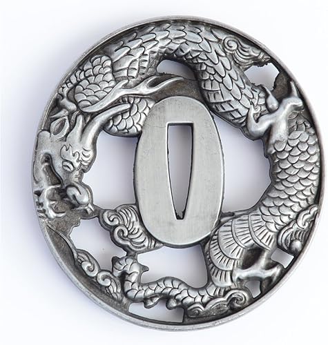 Miniatura 2 de Aleación de zinc Tsuba protector de mano para espadas samuráis japonesas Katana Wakizashi