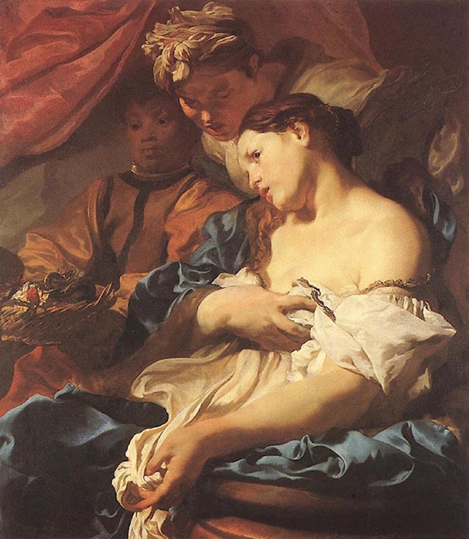 SERENDIPITP Abstract Painting Mural Print Picture Wall Decor Painting the Death of Cleopatra by Johann Liss Vintage Wall Artwork for Home Decor 60x90cm