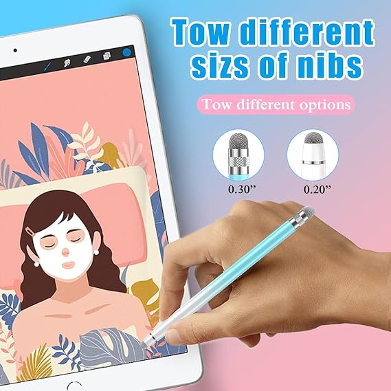 8 PCS Stylus Pen,2-in-1 Stylus Pen for Touchscreen,High Precision and Sensitivity,Suitable for iPhone/ipad/Android Tablets,Compatible with All Touch Screens