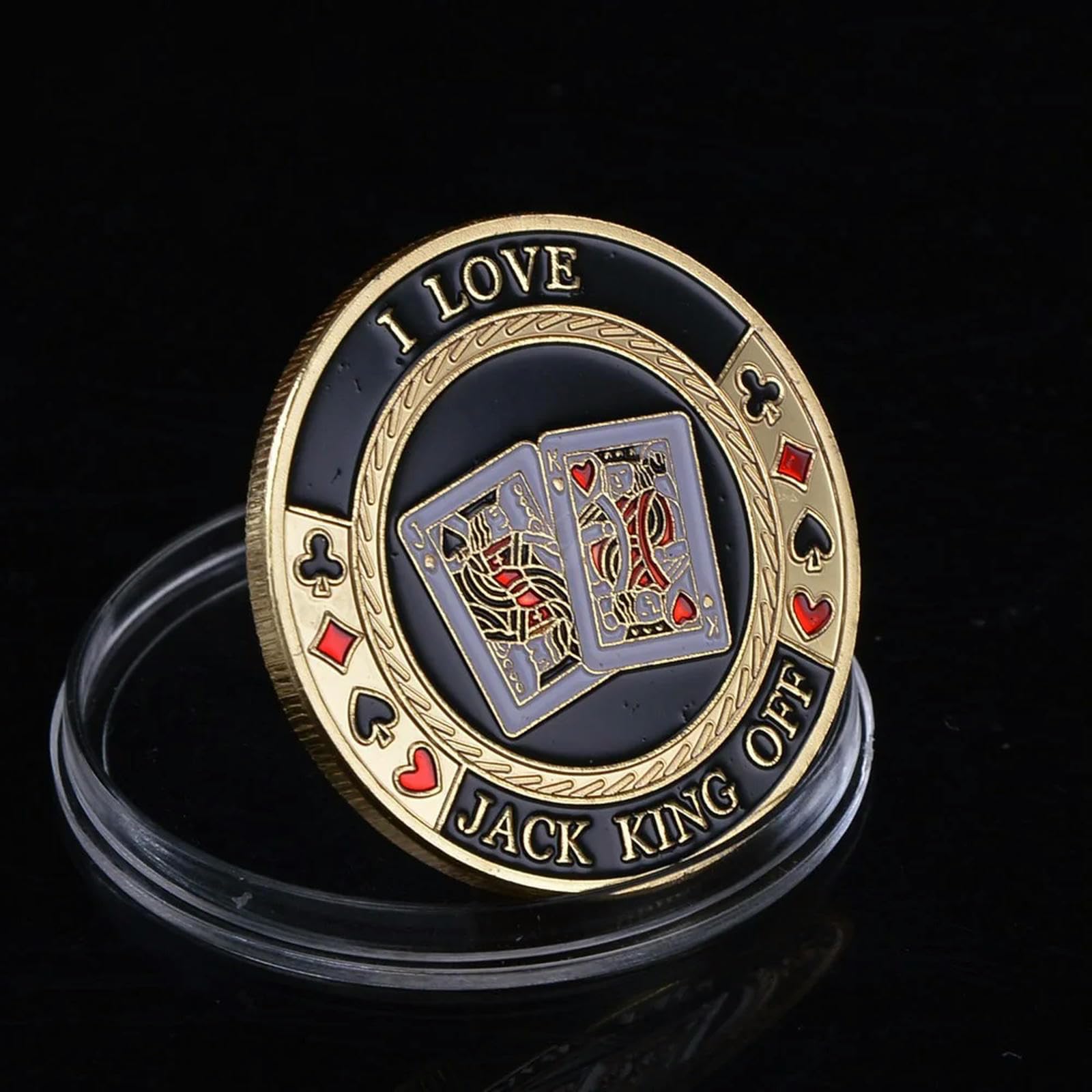 Kpvvpeox Style-19 Poker Card Guard Protector Poker Cards Metal Souvenir Chips Set Casino Coin Poker Game Hold'em Accessories Lucky Coin For Him
