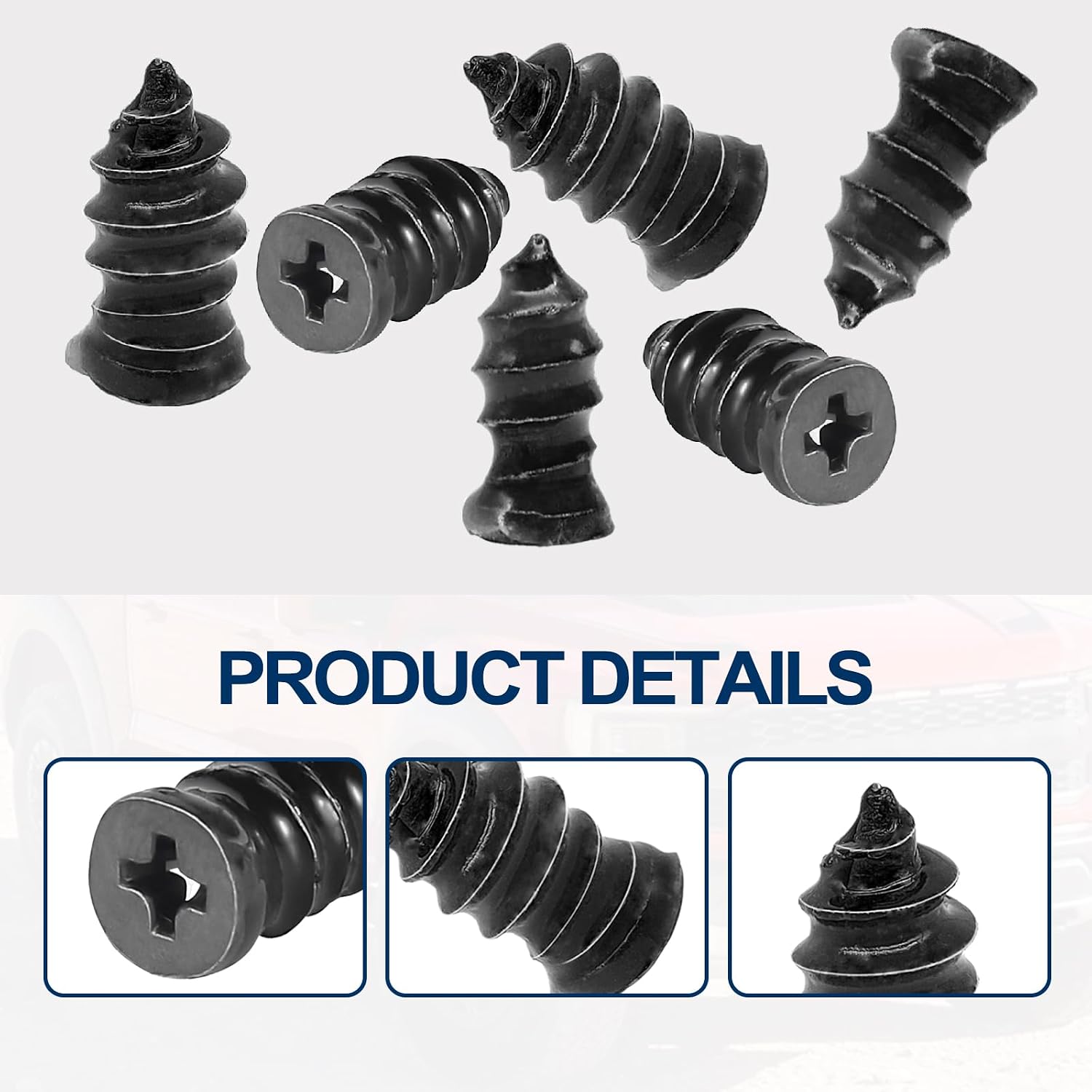 Tire Repair Kit - 40pcs Vacuum Rubber Nails for Emergency Puncture Repair on All Vehicles (Car, Truck, Motorcycle, ATV, Tractor tire,JP), Without Tools