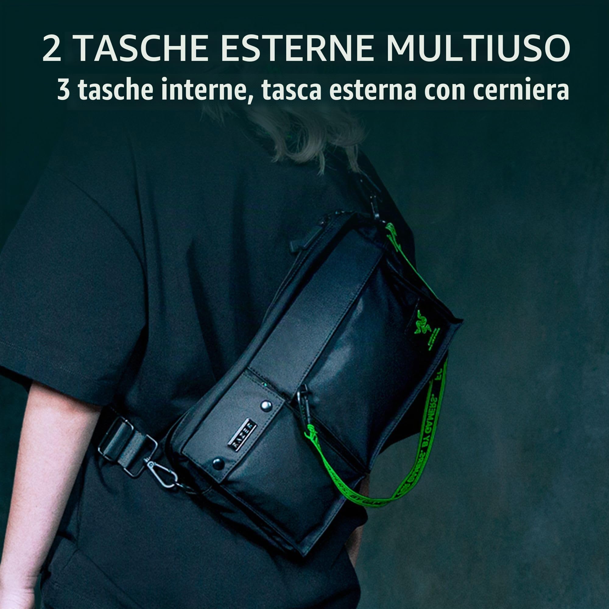 Razer Rogue V3 - Zaino da viaggio compatto (scomparto per laptop fino a 14", resistente all'abrasione), colore: Nero