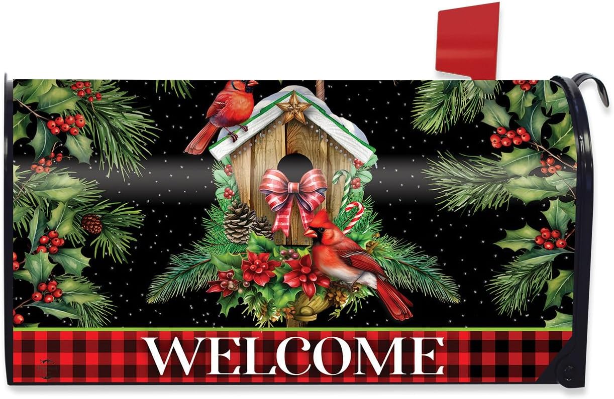 Briarwood Lane Holiday Birdhouse Mailbox Cover