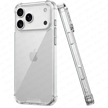 Ehr. iPhone 17 Pro Max ile Uyumlu Darbe Önleyici Sararmaya Dayanıklı Airbag Korumalı Ultra Slim TPU Şeffaf Silikon Kılıf