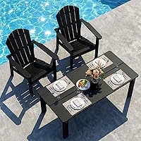 Vista 27 de nevilywood Sillas Adirondack compactas apilables, sillas de patio de polietileno de alta densidad de 26.3 pulgadas de ancho, duraderas, diseño que