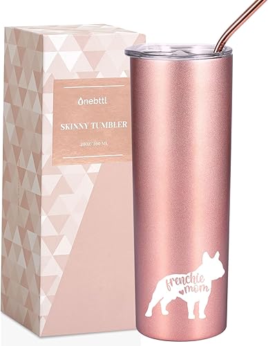 Miniatura 1 de Onebttl Regalos de bulldog francés para mujeres, los mejores regalos para mamá francesa para cumpleaños, regalos únicos para mamá francesa, vaso