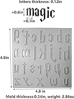 Vista 3 de Juego de moldes de silicona de 3 piezas para letras y números en forma de rayos mágicos - Ideal para pasteles de fondant, chocolate, manualidades