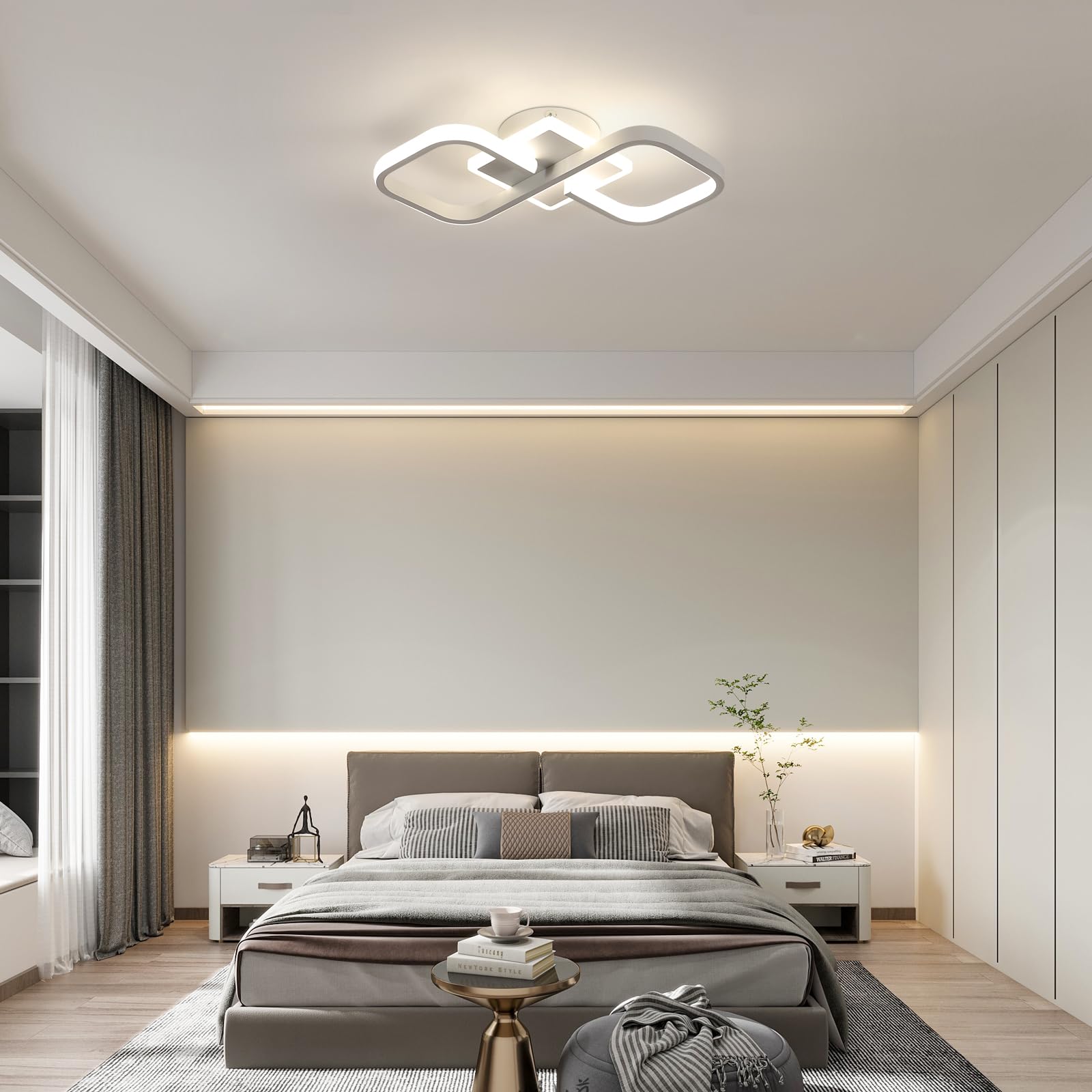 Comely Plafoniera LED Soffitto, 36W 4000LM Lampada da Soffitto Quadrata Moderna Bianco, Lampadario LED Acrilico per Soggiorno Cucina Studio Ufficio Camera da Letto Corridoio, Luce Naturale 4500K