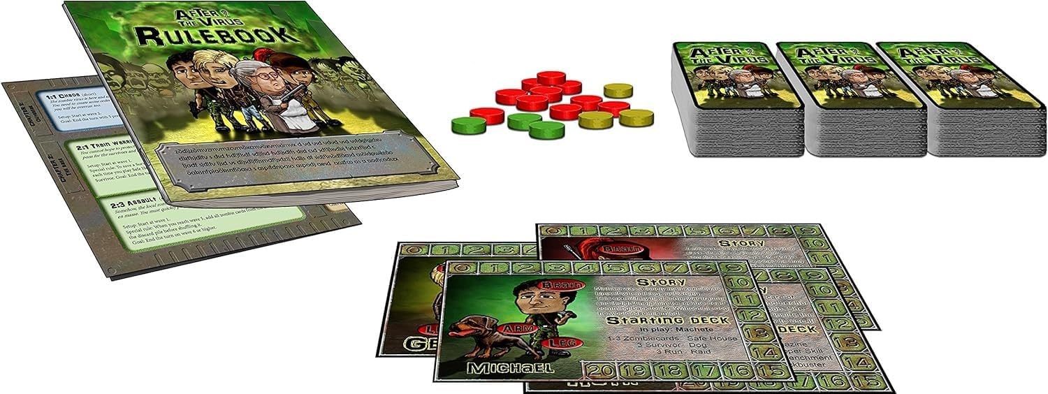 Fryx Games After The Virus: A Cooperative Zombie Deckbuilder for 1-3 Players, Ages 14+