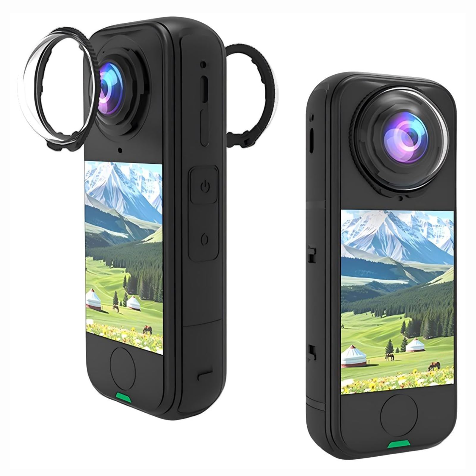 Protections d'objectif de qualité supérieure pour Insta360 X4 Air, haute transparence 10H optique en verre trempé avec revêtement AR, compatible avec les accessoires d'appareil photo Insta 360