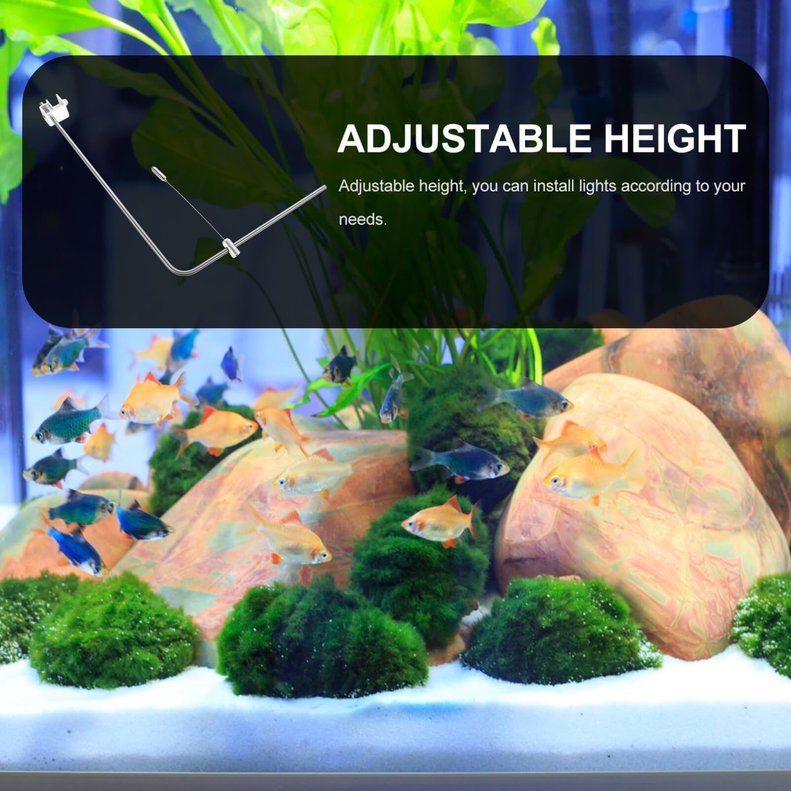 Lampada Rettile Illuminazione Stand,Supporto Di Illuminazione Per Acquario Accessorio Per Acquario Luce Rack Universale Staffa Di Sospensione A Forma Di Puleggia