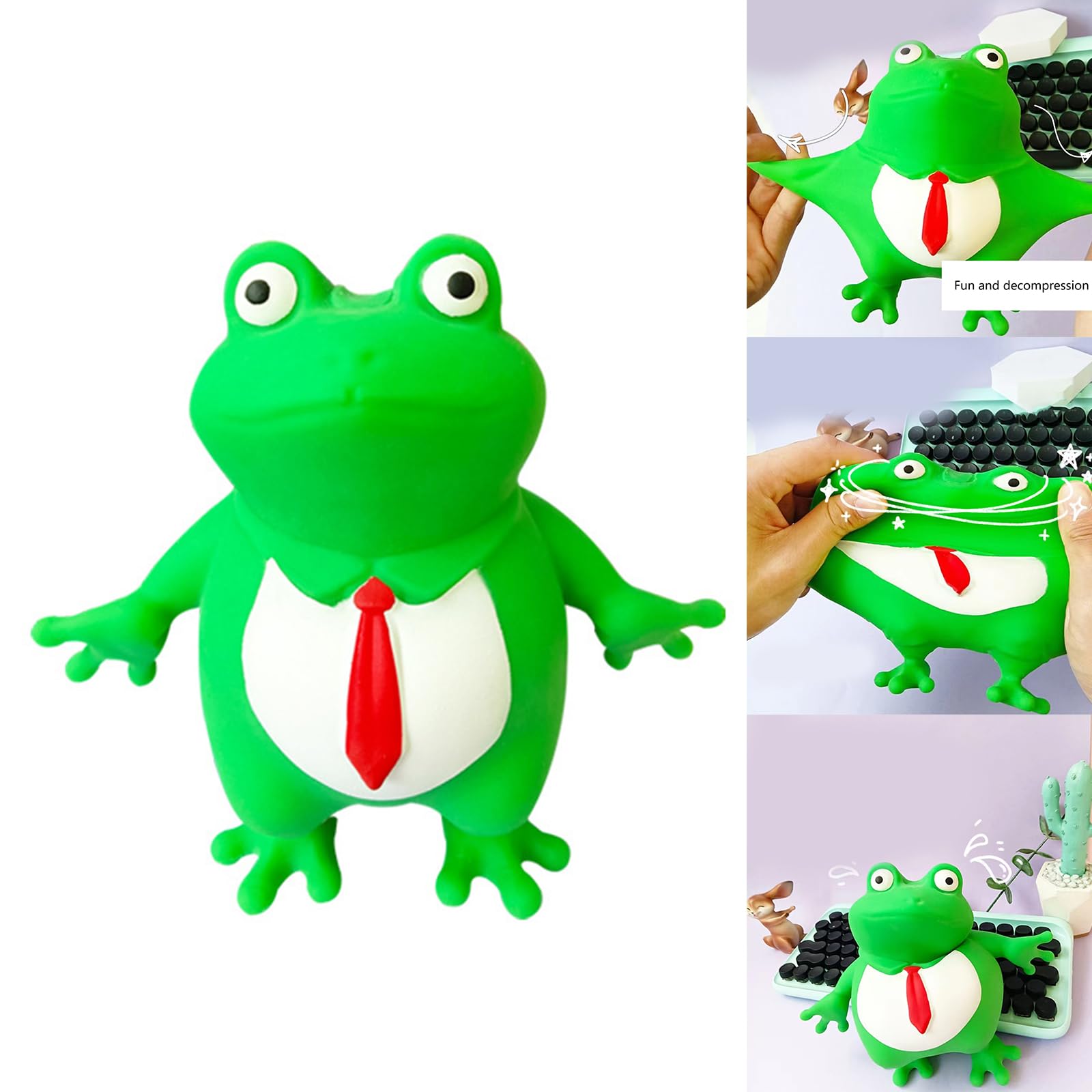 Amazon | スクイーズ カエル アンチストレス TPR おもちゃ 絞れる動物