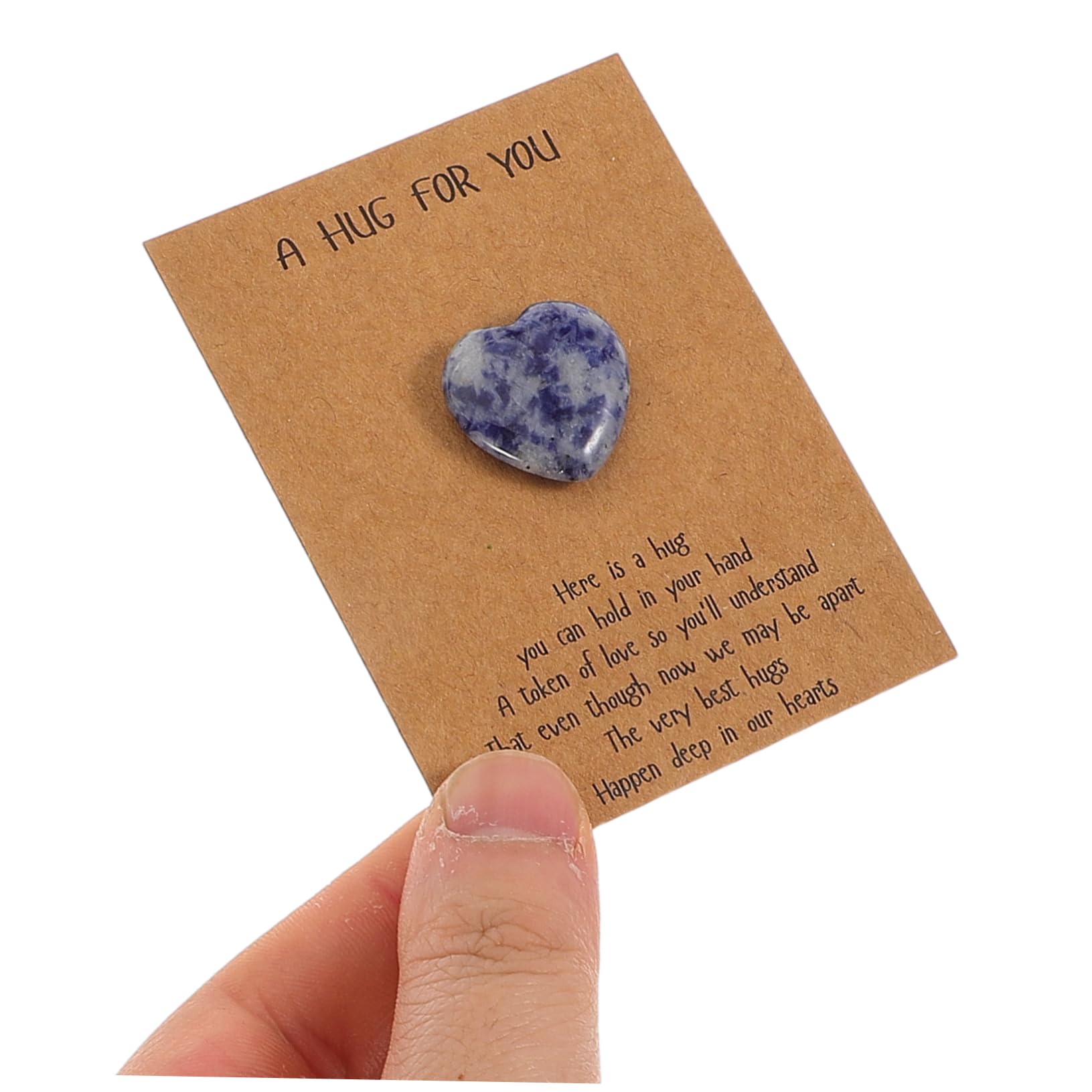Veemoon 40 Set Biglietti Auguri con Pietre Naturali Forma di Cuore Carte per e Compleanni Idee Originali per Fidanzata Design Elegante con Pietre Autentiche