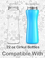 Vista 2 de 32oz Funda impresa linda compatible con botella de agua Cirkul para botellas de plástico y acero inoxidable de 32oz, material de neopreno que
