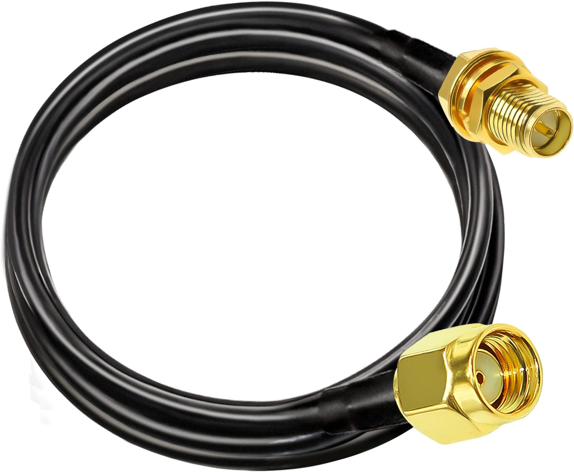 TUOLNK Cable RG58 6.6 feet(2M) Reverse Polarity SMA Female to Male Extension RP-SMA Cable 50ohm for RF Radio WiFi Antenna GPS Low Loss Antenna
