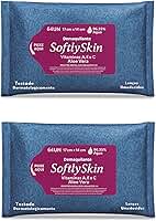 128Un Demaquilante Lenço Umedecido Softly Skin - Com Vitamina E - Suave e Eficiente para Remover Maquiagem e Impurezas