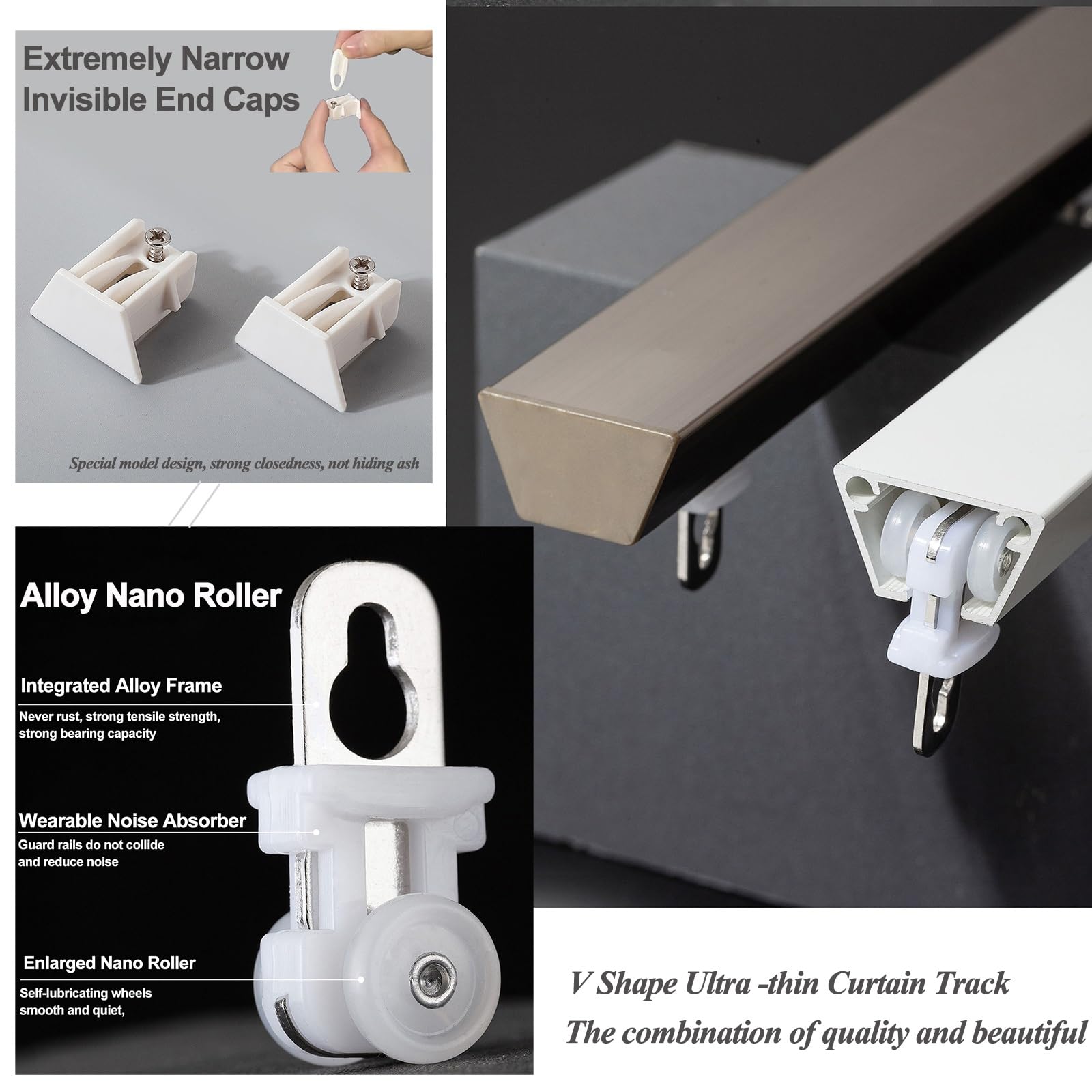 Tringle à rideaux robuste de 1,6 m – Tringle à rideaux industrielle GTH pour bureau, salon et chambre à coucher – Solutions de rideaux et rideaux polyvalents