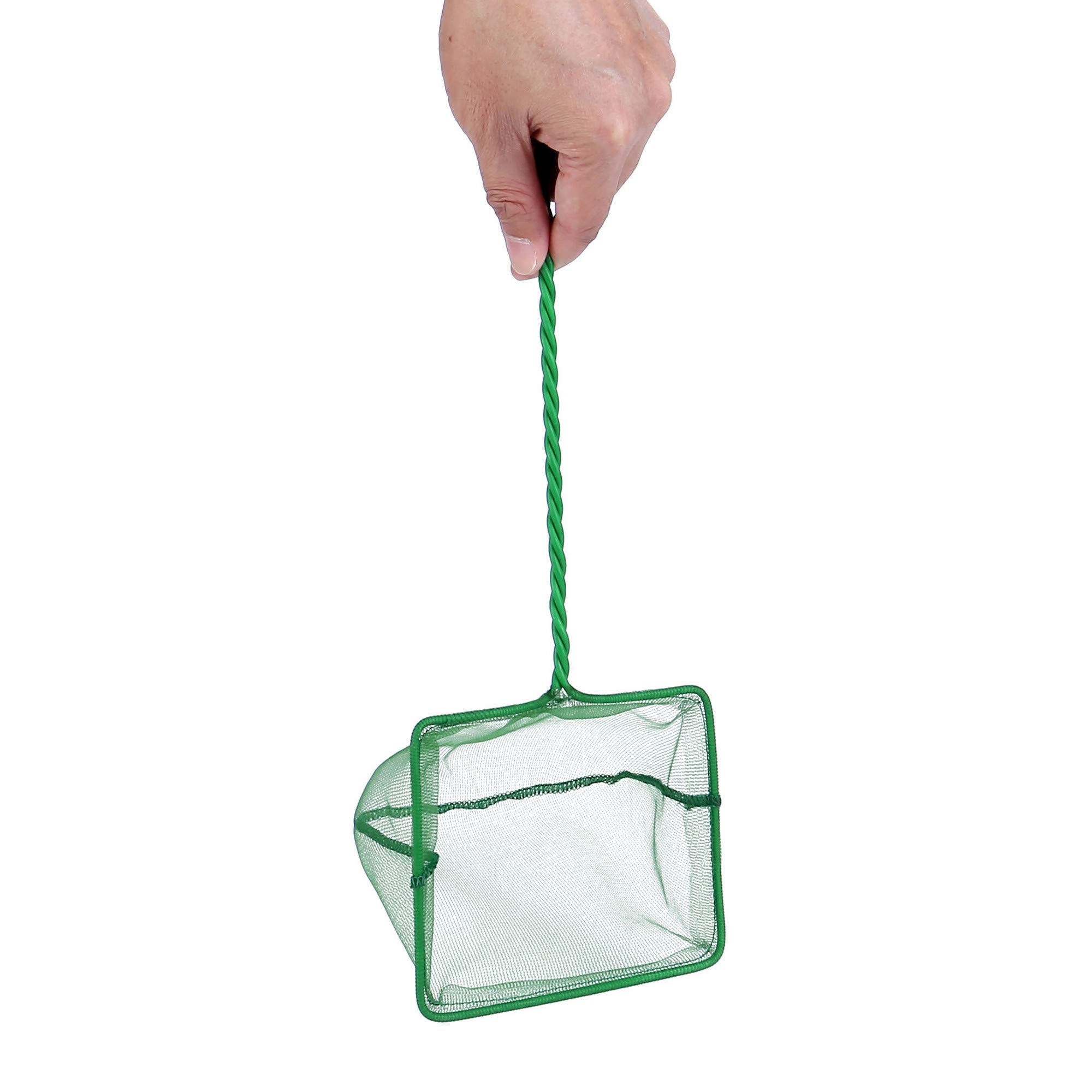 Mogoko Fischnetz, 12,7 cm, feines Netz, mit 25,4 cm langem Kunststoffgriff für Aquarien, Aquariumzubehör, 2 Stück
