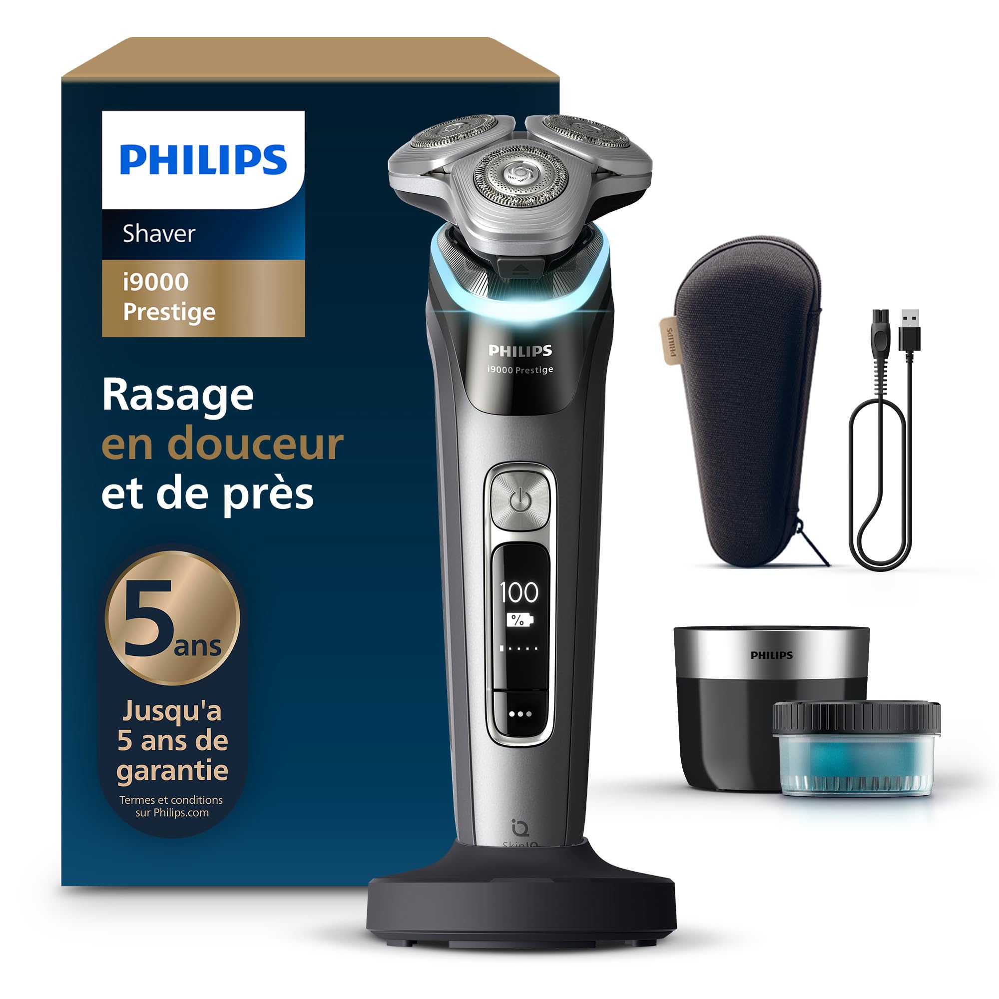 Rasoir Électrique Philips i9000 Prestige avec Technologie Skin IQ