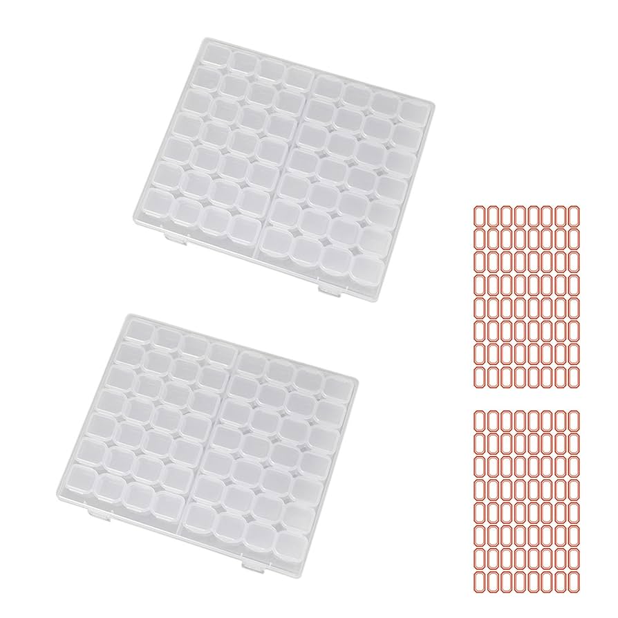 Amazon | Yuswqin【2個セット】ビーズケース 収納 56分割 パーツ