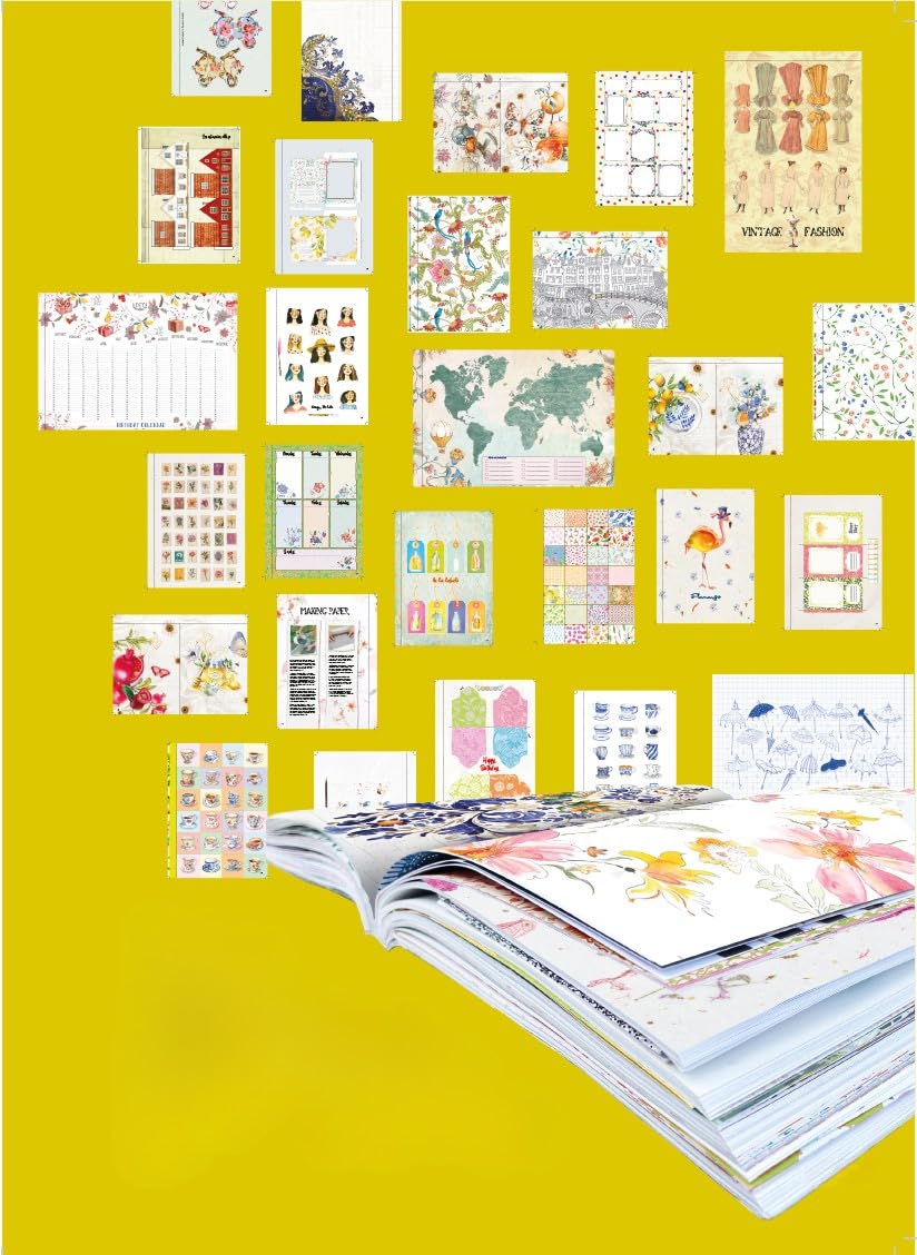Daphne’s Diary Livre créatif en papier, extra épais 3 cm – avec carnets & papeterie : techniques papier, éléments interactifs, pages à colorier/dessiner, feuilles à plier, découper & perforer