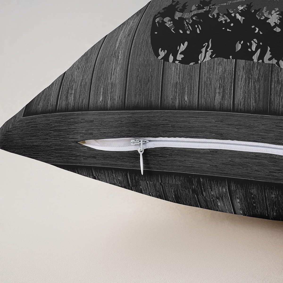 Feelyou Rustic Bear Throw Pillow Covers 22"x22" Set of 2 Farmhouse Wild Animal Throw Pillowcases for Rustic Cabin Country Pillow Cases Cushion Covers Nature Bear Western Farmhouse Grey Cushion Cases