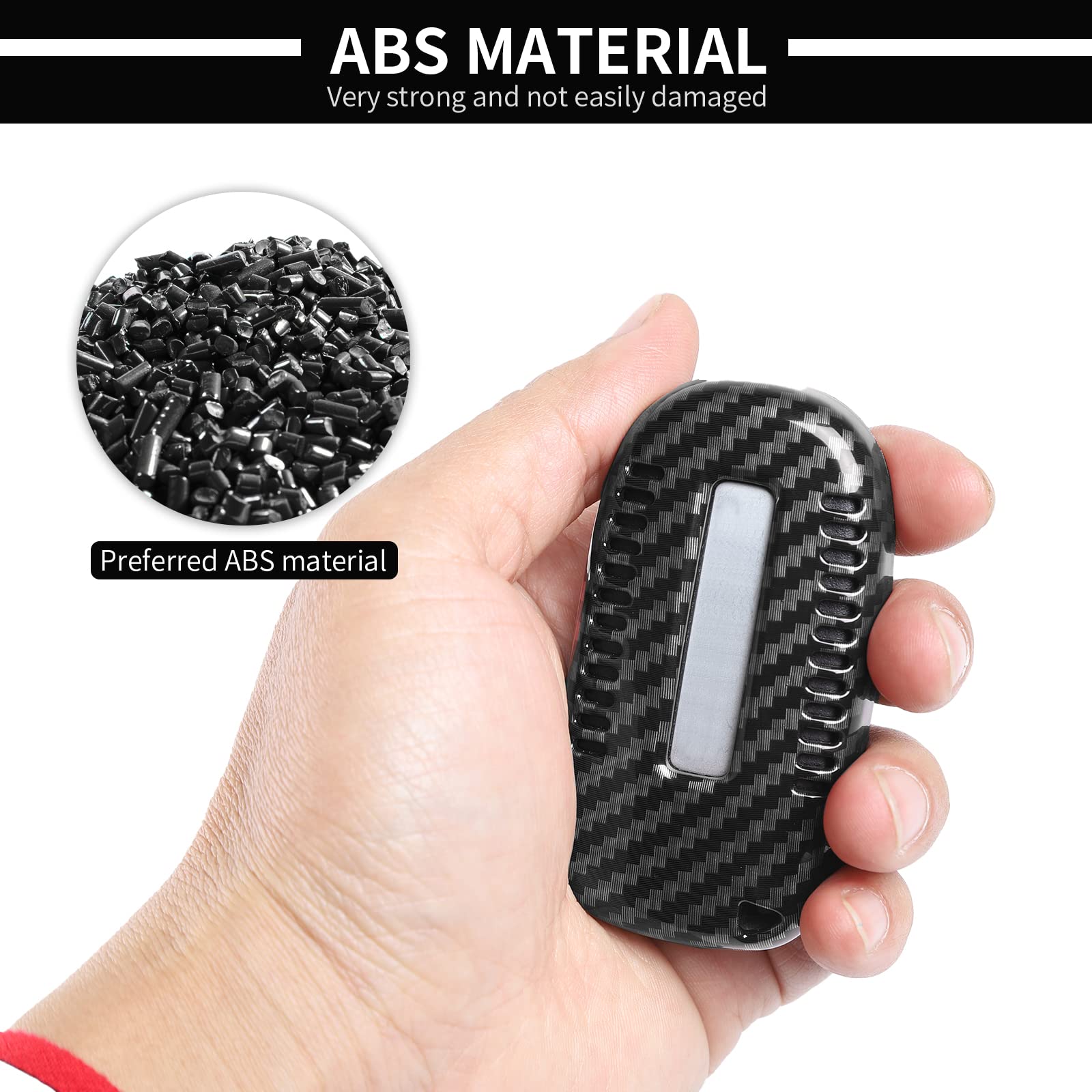 JWWY Carbon Fiber Key Fob Cover For Dodge - Fits Charger, Challenger, RAM 2015-2025, Protective Case With ABS Plastic - View #10