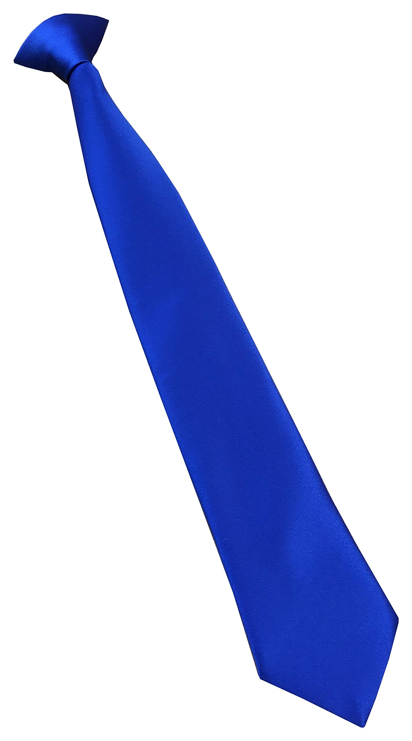 Great British Tie Club Boys Satin Clip On Ties, Royal Blue