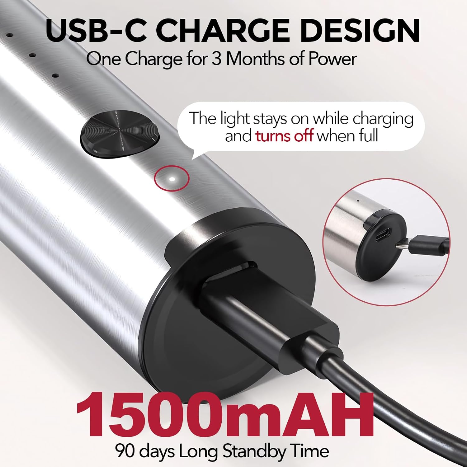 YARRAMATE Silver Powerful Milk Frother with Stand & 6 oz/180ML Glass Measuring Cups