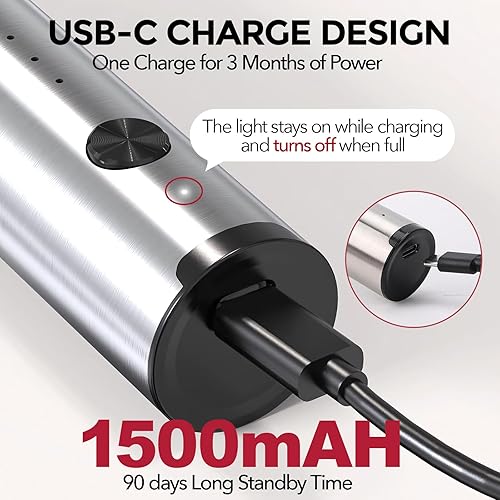 Miniatura 3 de YARRAMATE Varita espumadora de leche recargable de mano con soporte, mezclador de bebidas ajustable de 3 velocidades con 2 batidores, agitador